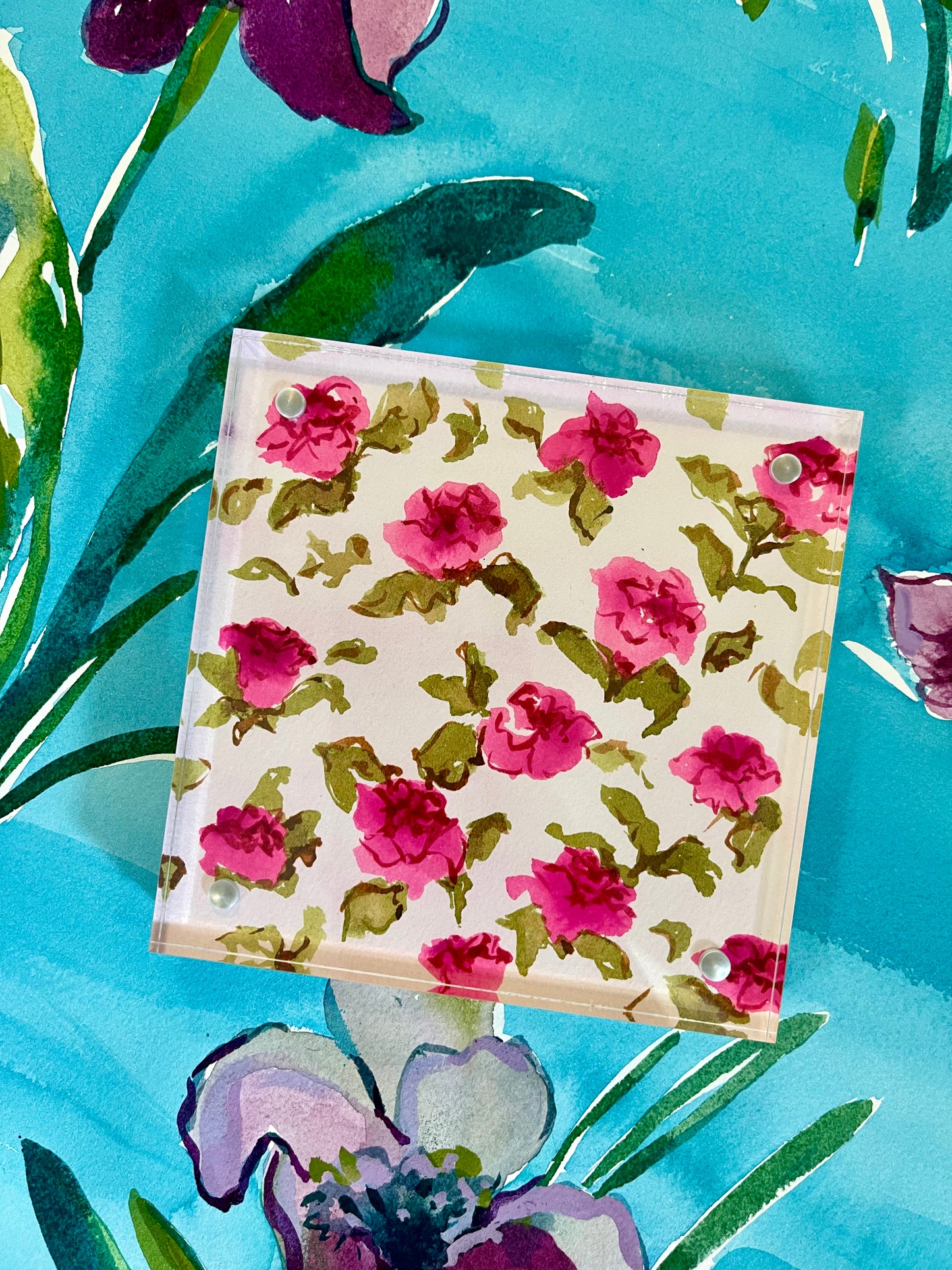 Delicate Rose in Acrylic Frame