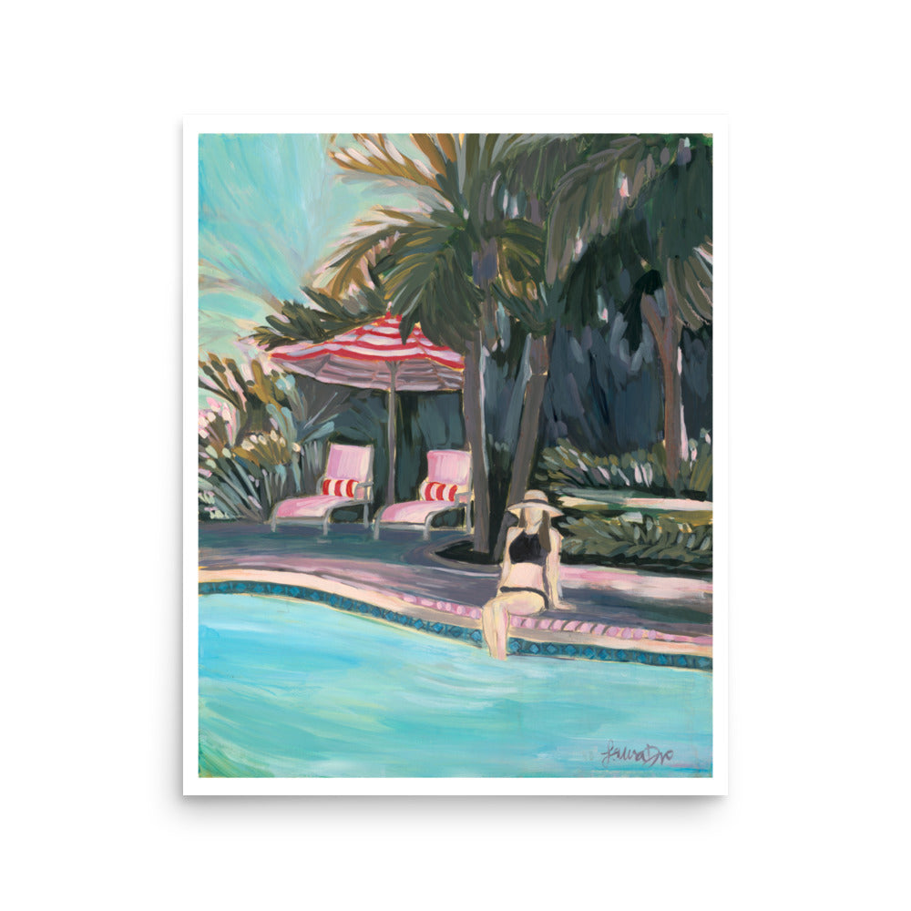 vintage summer art print for playful coastal home déco