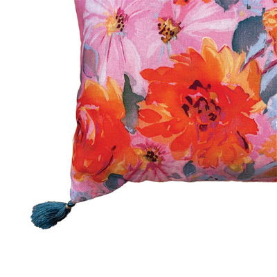 Daisy Pink Lumbar Pillow Cover