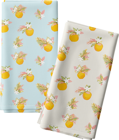 Orange Blossom Tea Towels-2 pack