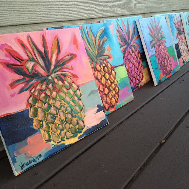 New ARTWORK! Bohemian Landscape and Pineapple Ladies