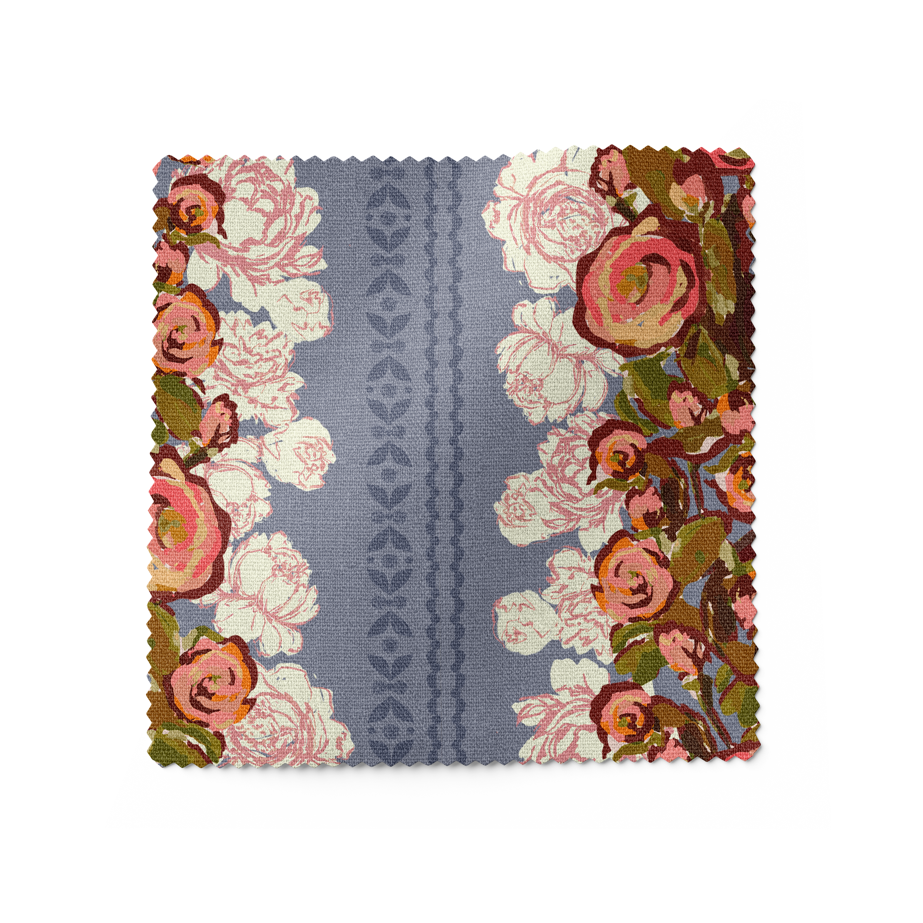 'Beech Street Blossom, Paynes Gray' Fabric