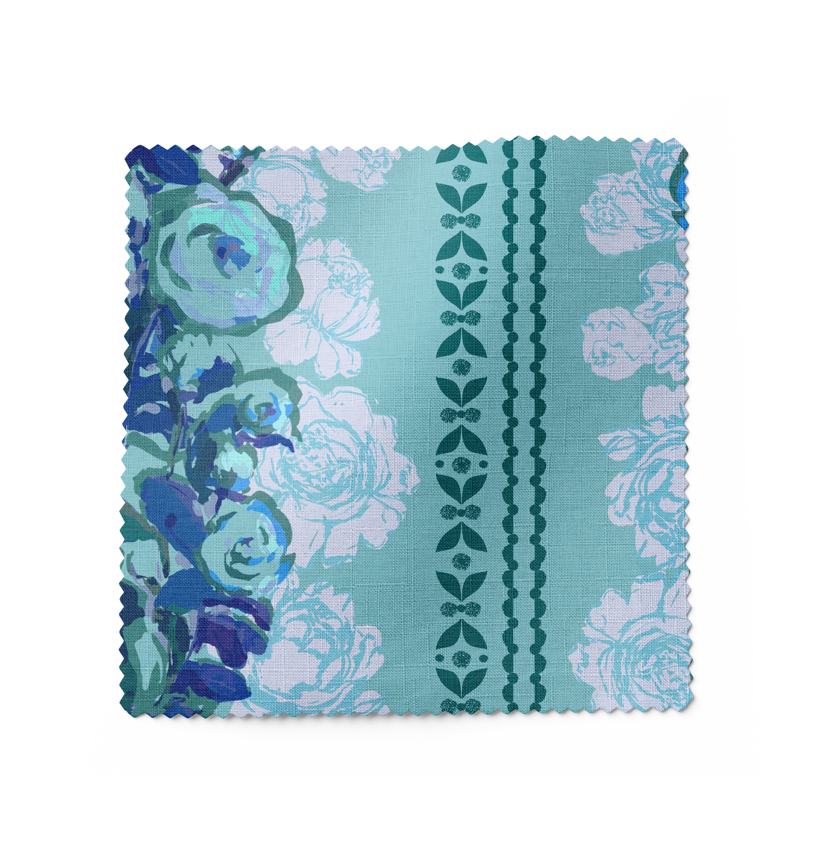 'Beech Street Blossom, Paynes Gray' Fabric
