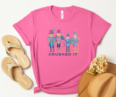 fun pink holiday or christmas tshirt for girls with cute nutcracker illustration and fun quote