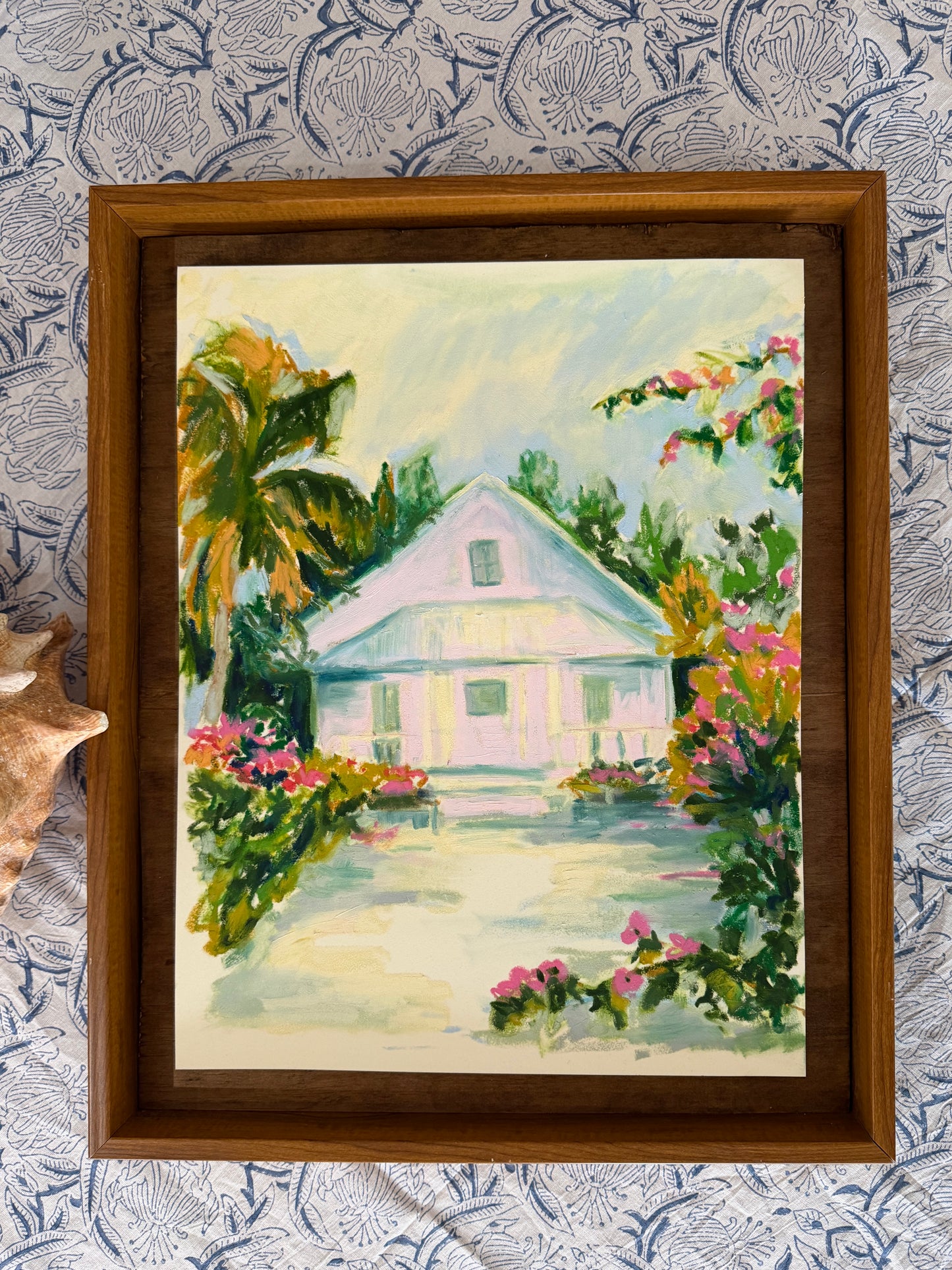 Pink Beach Cottage Oil Study