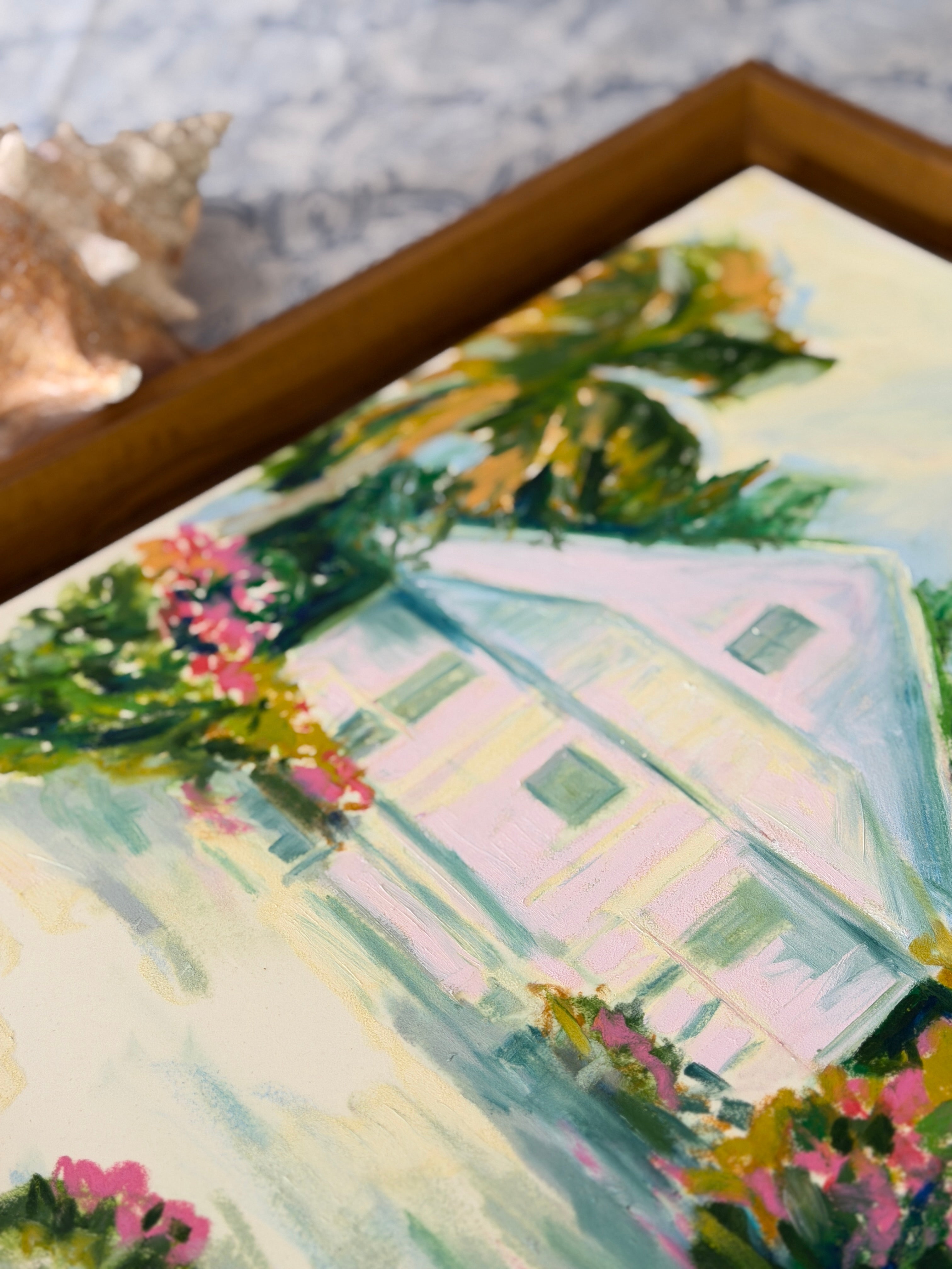 Pink Beach Cottage Oil Study