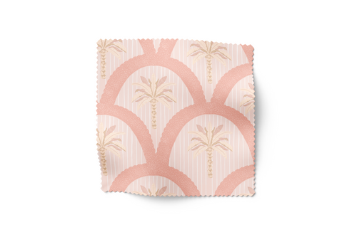 Load image 1 in gallery view. 'Palmetto Scallop, Dusty Blue' Faric