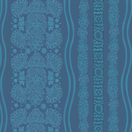 'Royal Palm Way, Mauve' Fabric