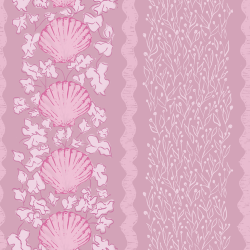 Load image 1 in gallery view. 'Seashell Trellis' Fabric
