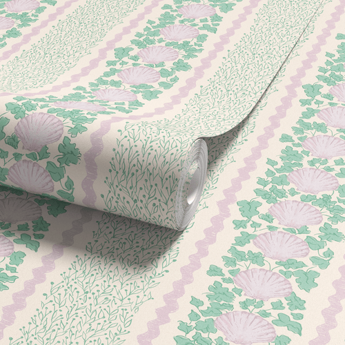 Load image 1 in gallery view. 'Seashell Trellis' Fabric
