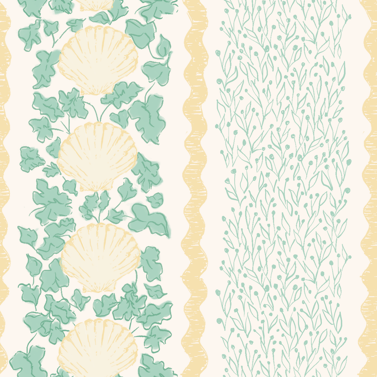 'Seashell Trellis' Fabric