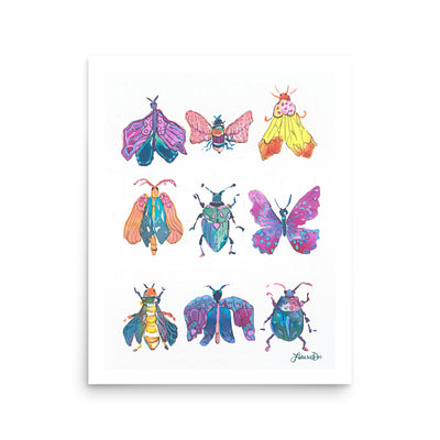 Bugs and Butterfly Illustration