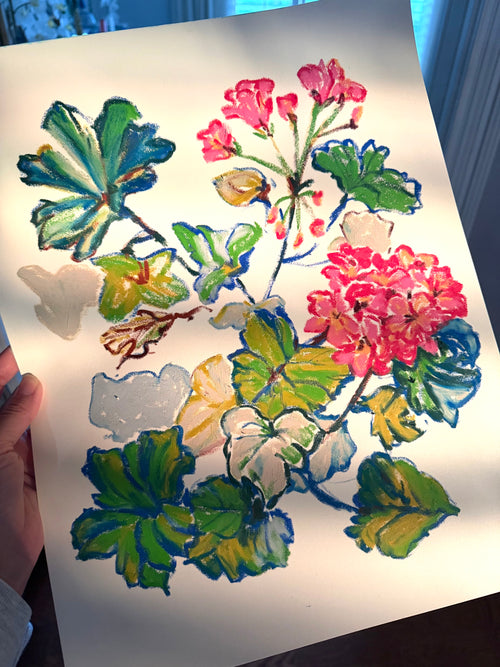 Load image 1 in gallery view. Geranium Oil Study Illustration