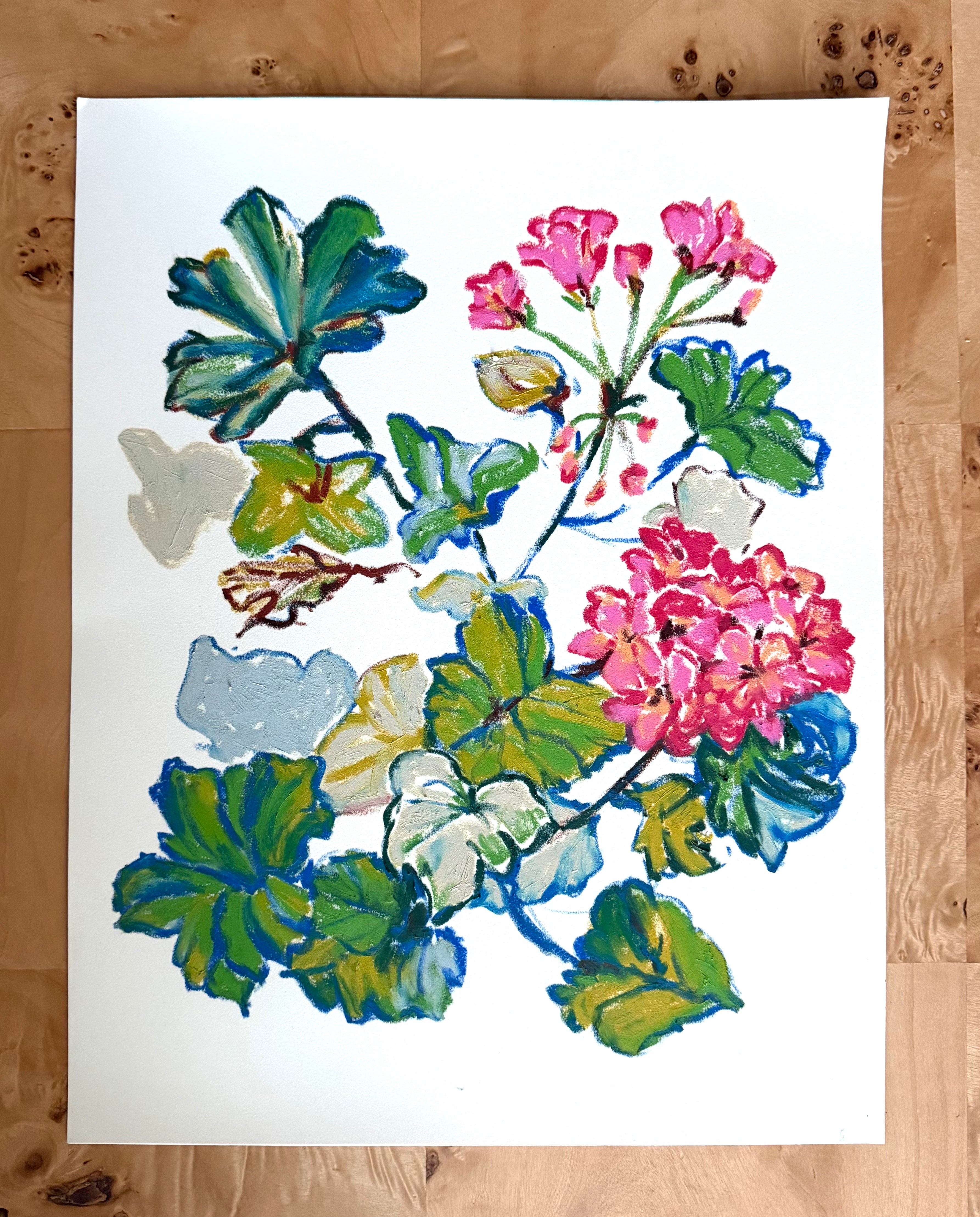 Geranium Oil Study Illustration