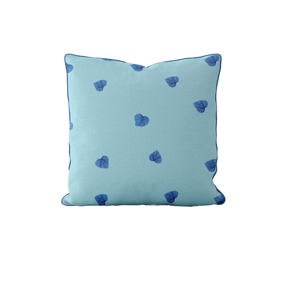 WHOLESALE: Blue Hearts of Palm Pillow Covers Bulk