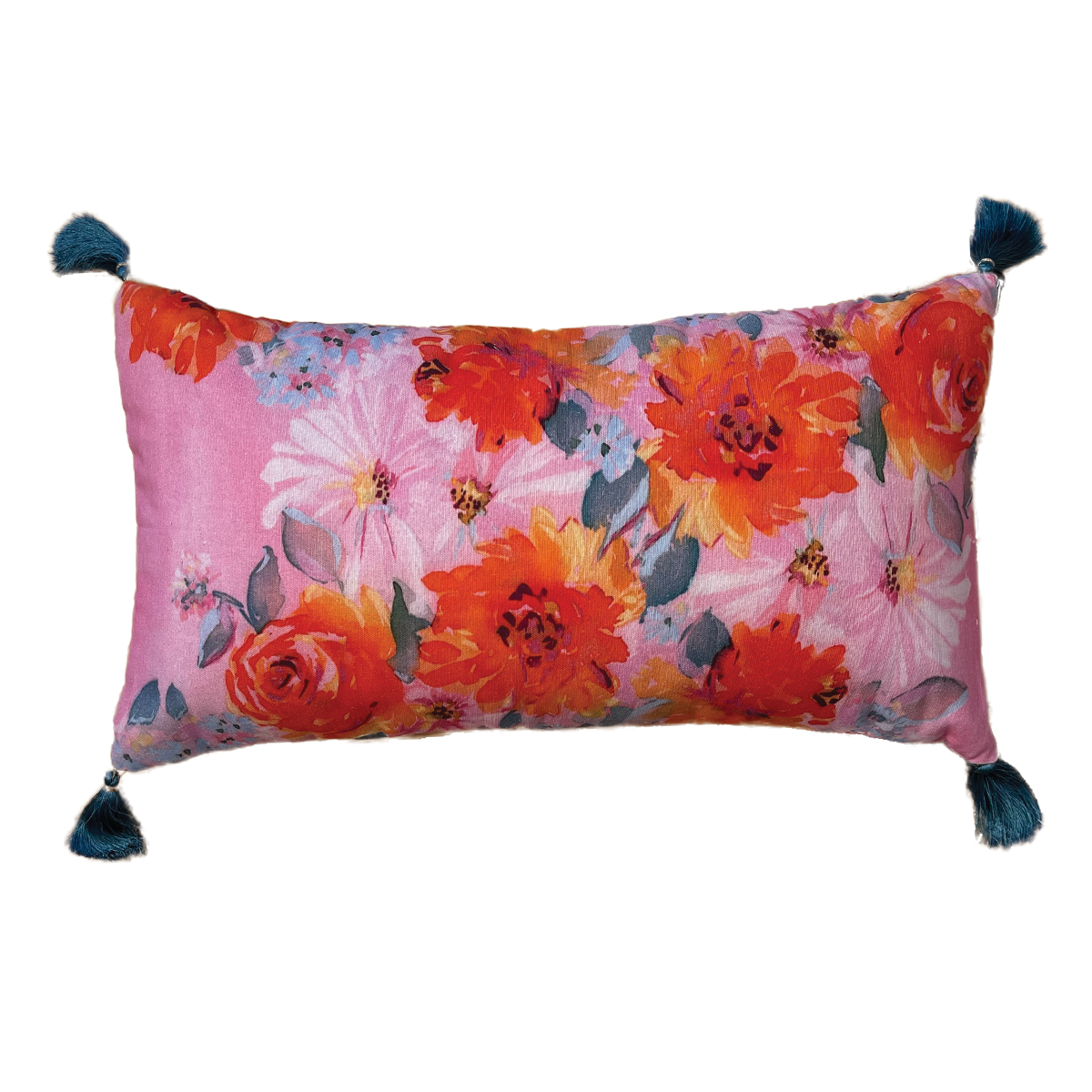 Daisy Pink Lumbar Pillow Cover