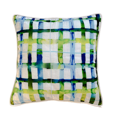 WHOLESALE: Watercolor Plaid Blues Pillow Covers Bulk
