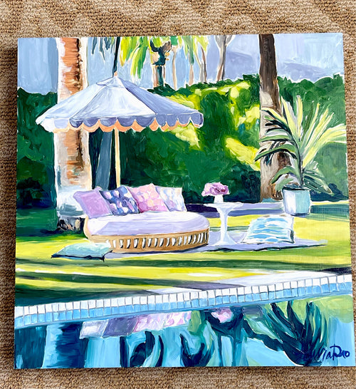 Load image 1 in gallery view. Modern oil painting poolsice neutral colors