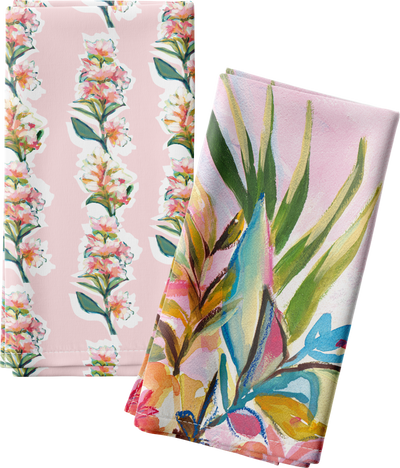 Sweet Flowering Bay Tea Towels-2 pack